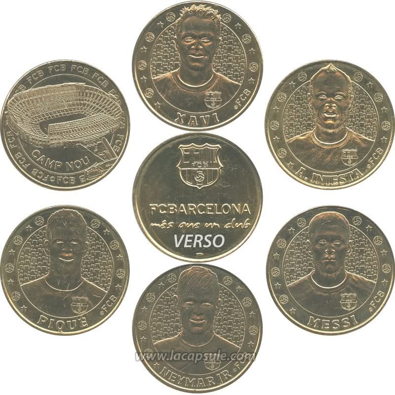 Lot De 6 Médailles Fc Barcelonne